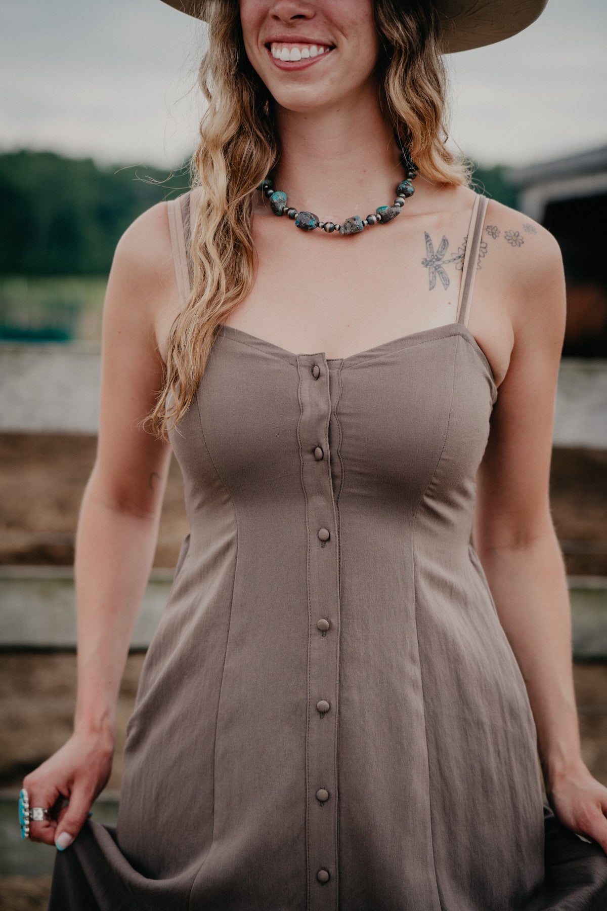 'Angel Eyes' Midi Tiki Dress (S & L Only)