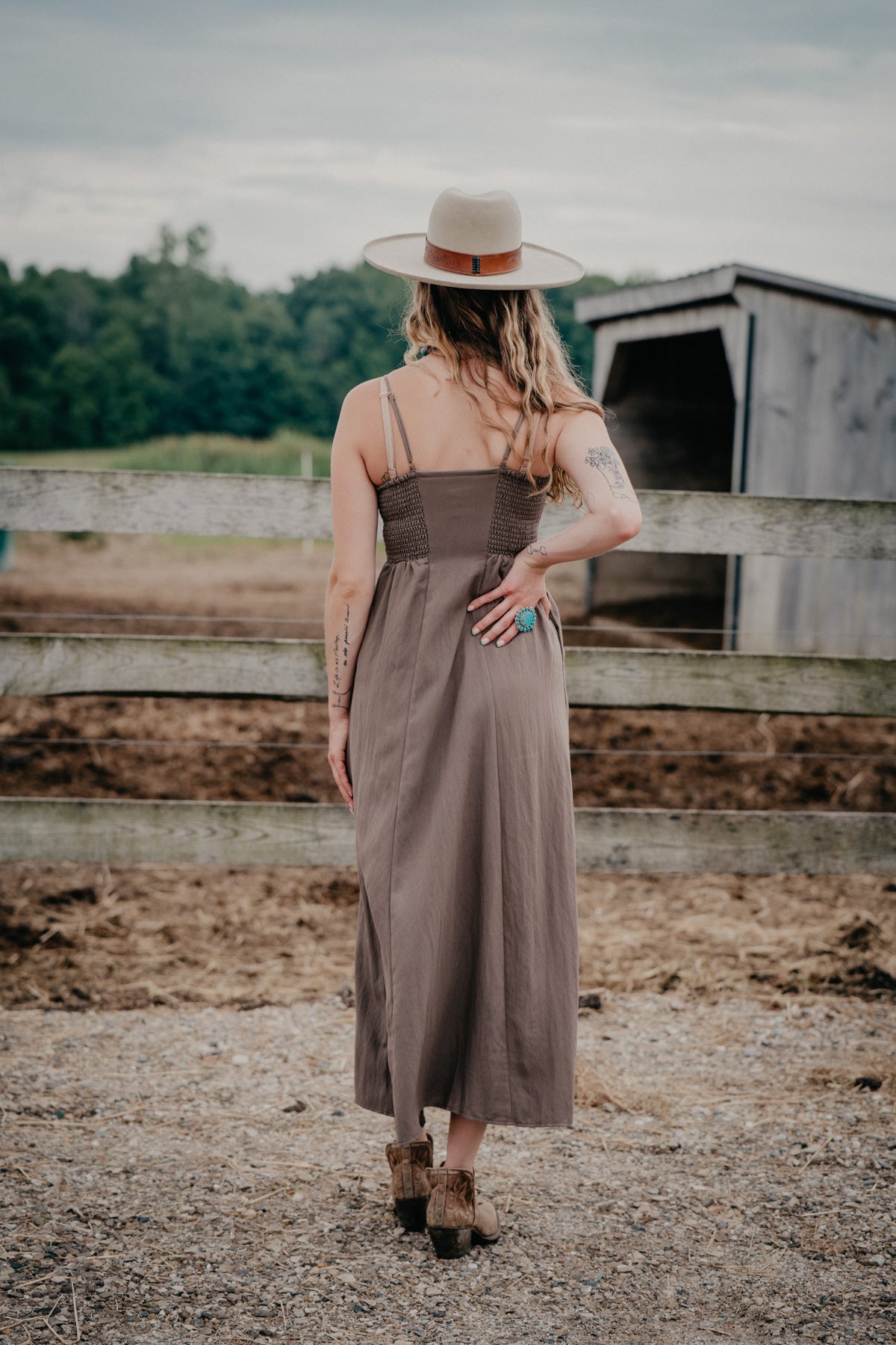'Angel Eyes' Midi Tiki Dress (S & L Only)