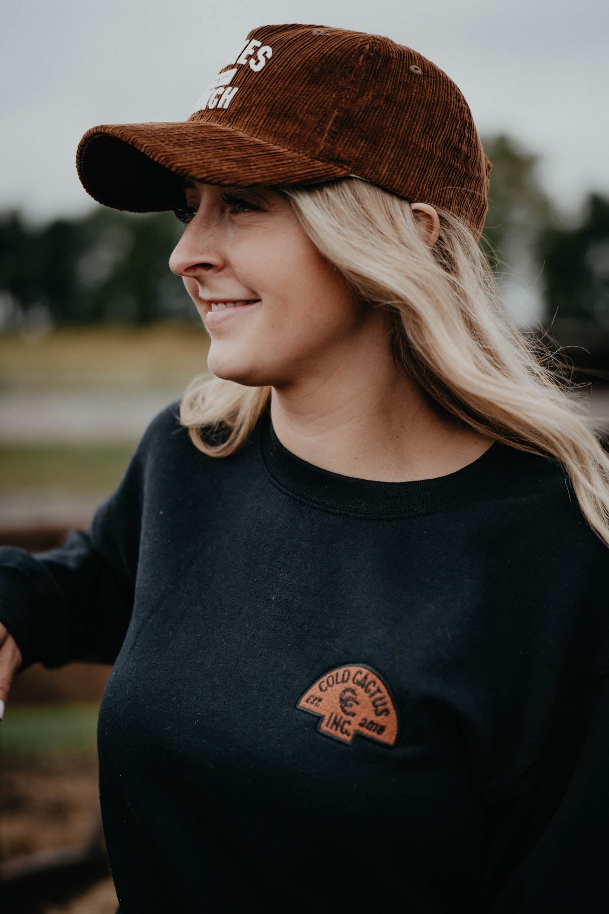CC Horseshoe Logo Black Embroidered Crewneck (S-XXL)