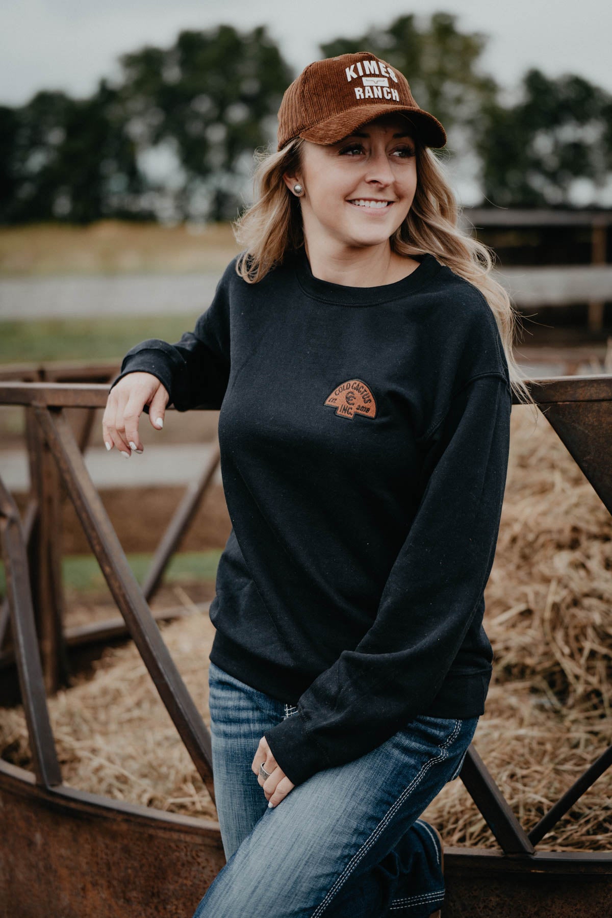 CC Horseshoe Logo Black Embroidered Crewneck (S-XXL)