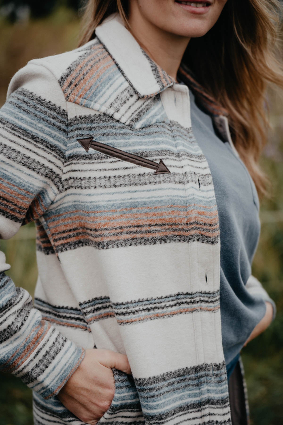 ‘Barlow’ Women's Striped Western Shacket (XS - XXL)