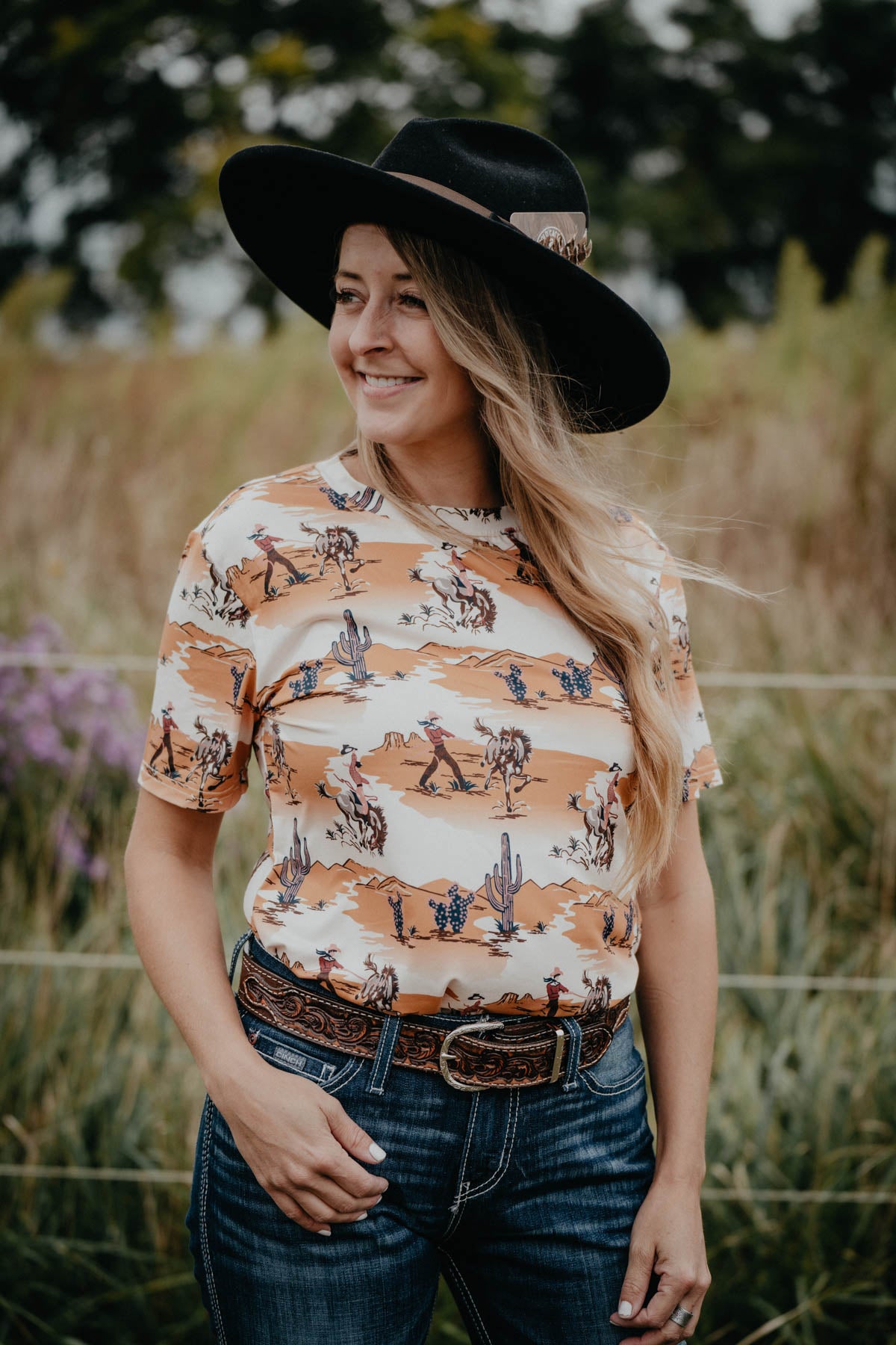 'Yarrow' Women's Desert Print T-shirt (XS - XXL)