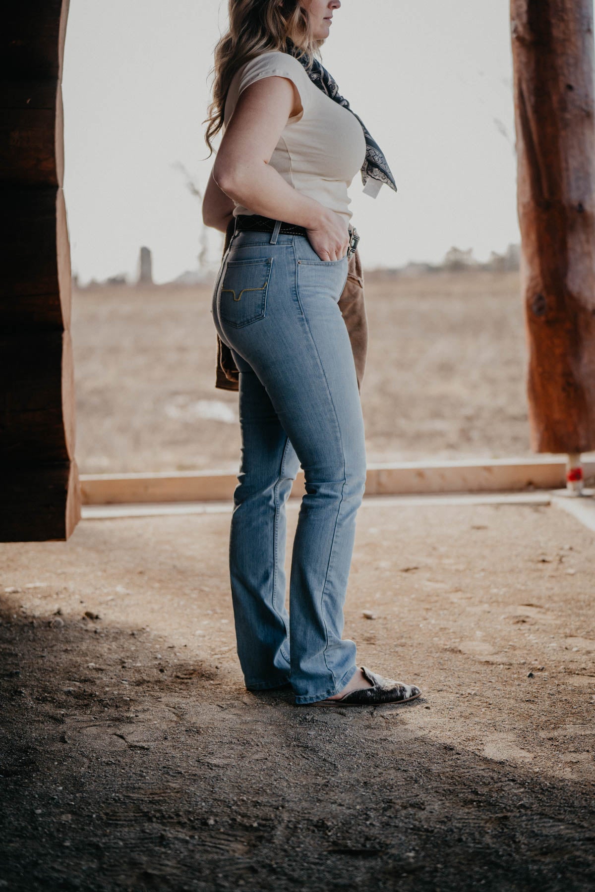 Sarah High Rise Straight Leg Jean by Kimes Ranch (Light Wash)