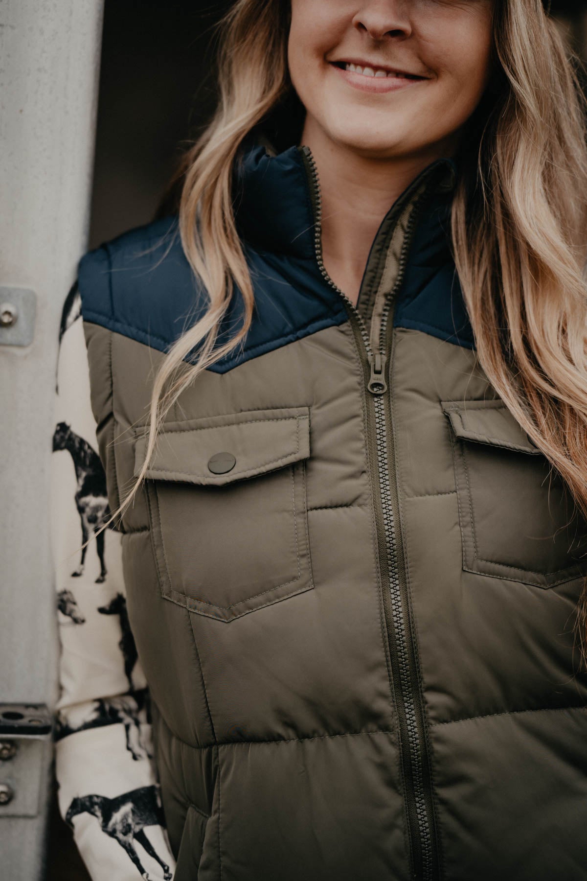 'Wildfyre' Womens VEST by Kimes Ranch (Army Green; S - XXL)