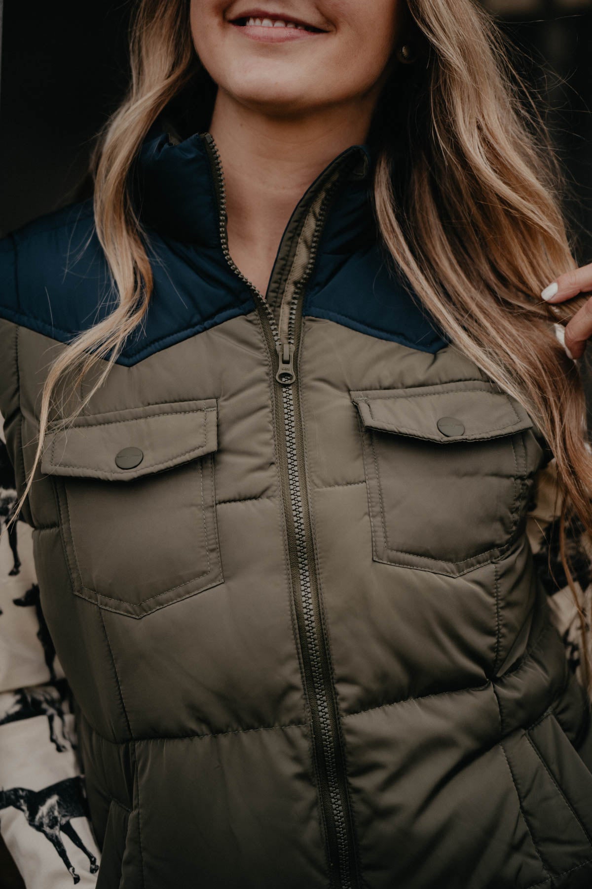 'Wildfyre' Womens VEST by Kimes Ranch (Army Green; S - XXL)