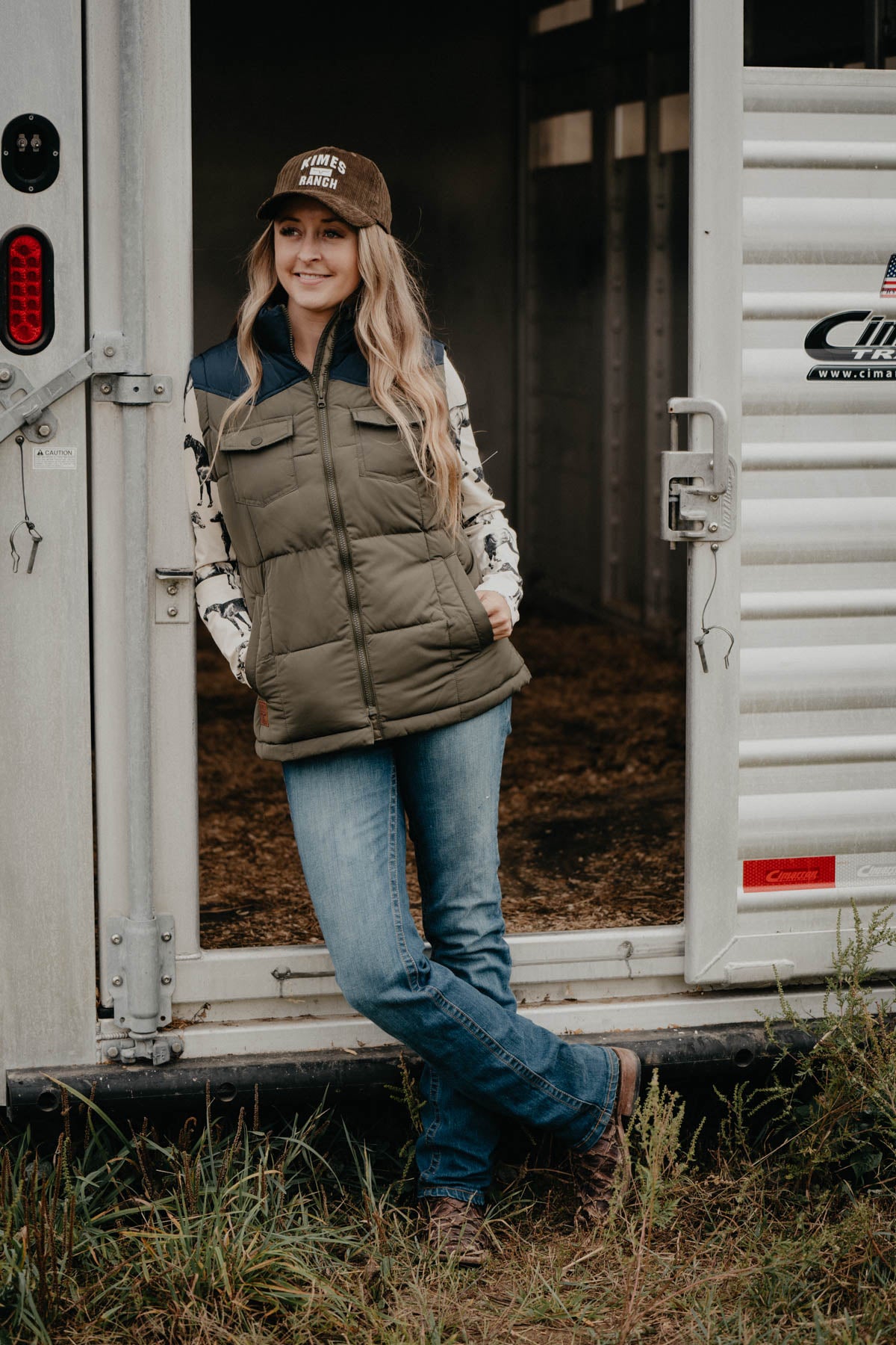 'Wildfyre' Womens VEST by Kimes Ranch (Army Green; S - XXL)