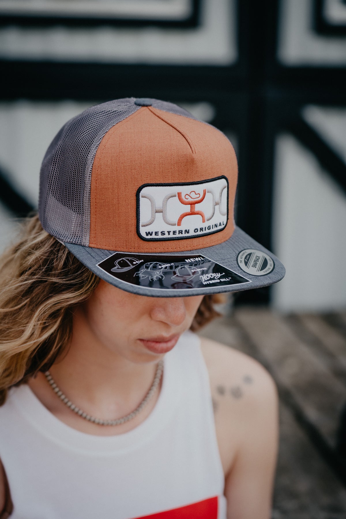 ‘Loop' Hooey Orange/Grey 5-Panel Trucker Hat