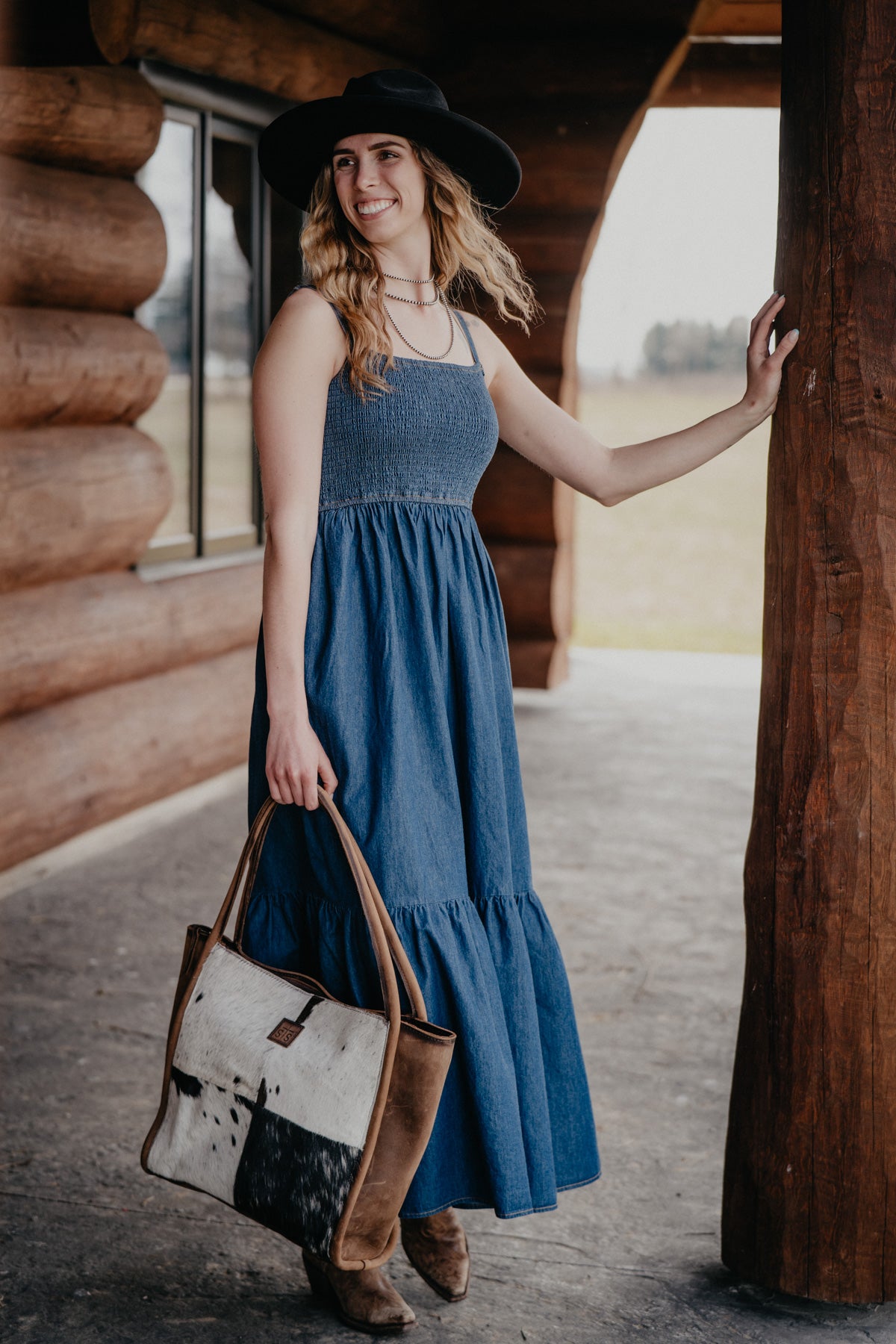 'Avril' Women's Wrangler Denim Maxi Dress (XS-XXL)