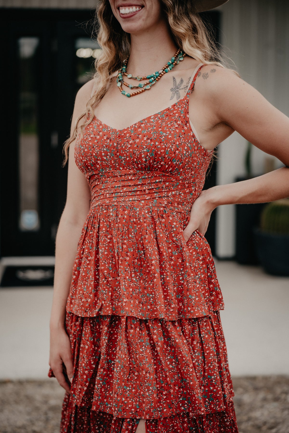 'Carley' Women's Floral Tiered Maxi Dress (S-XL)