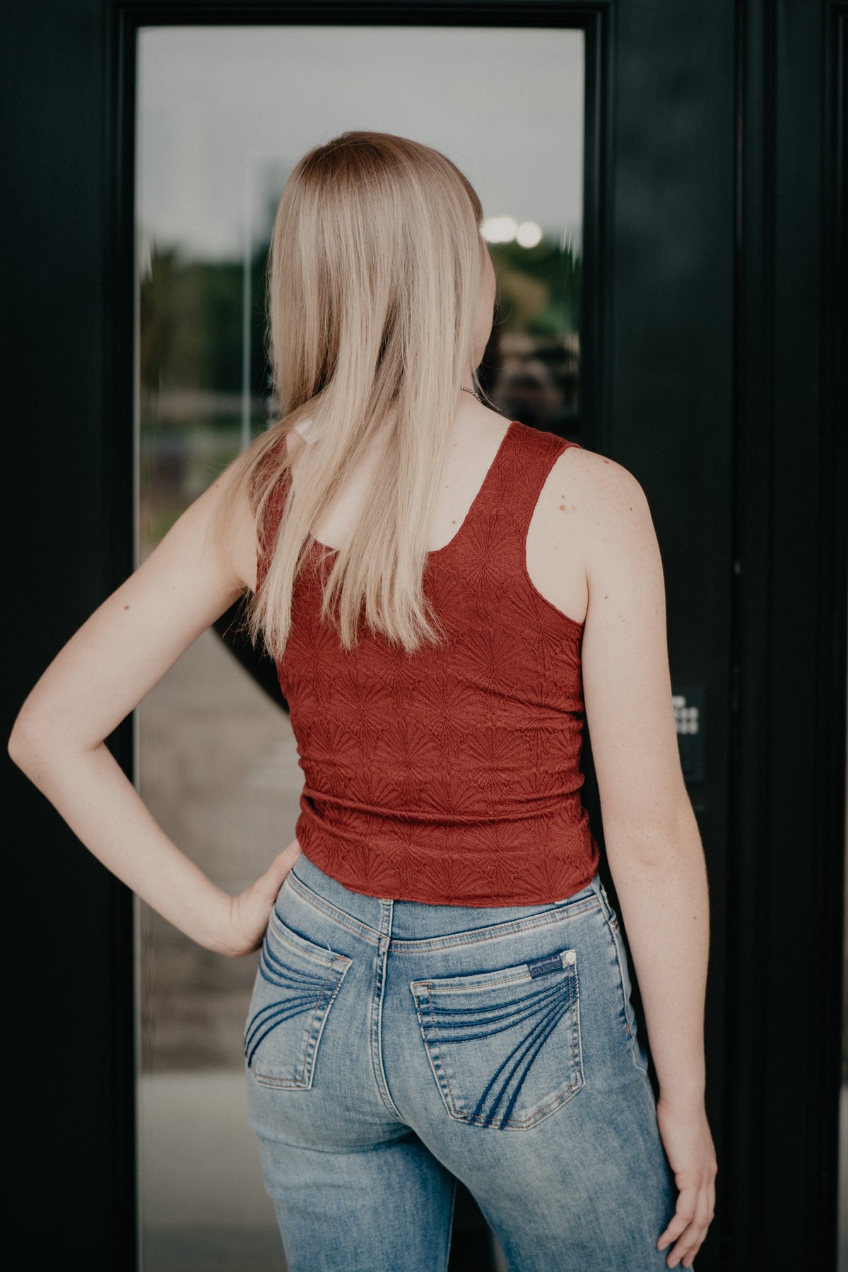 'Faith' Women's Floral Knit Tank Top (L & XL only)