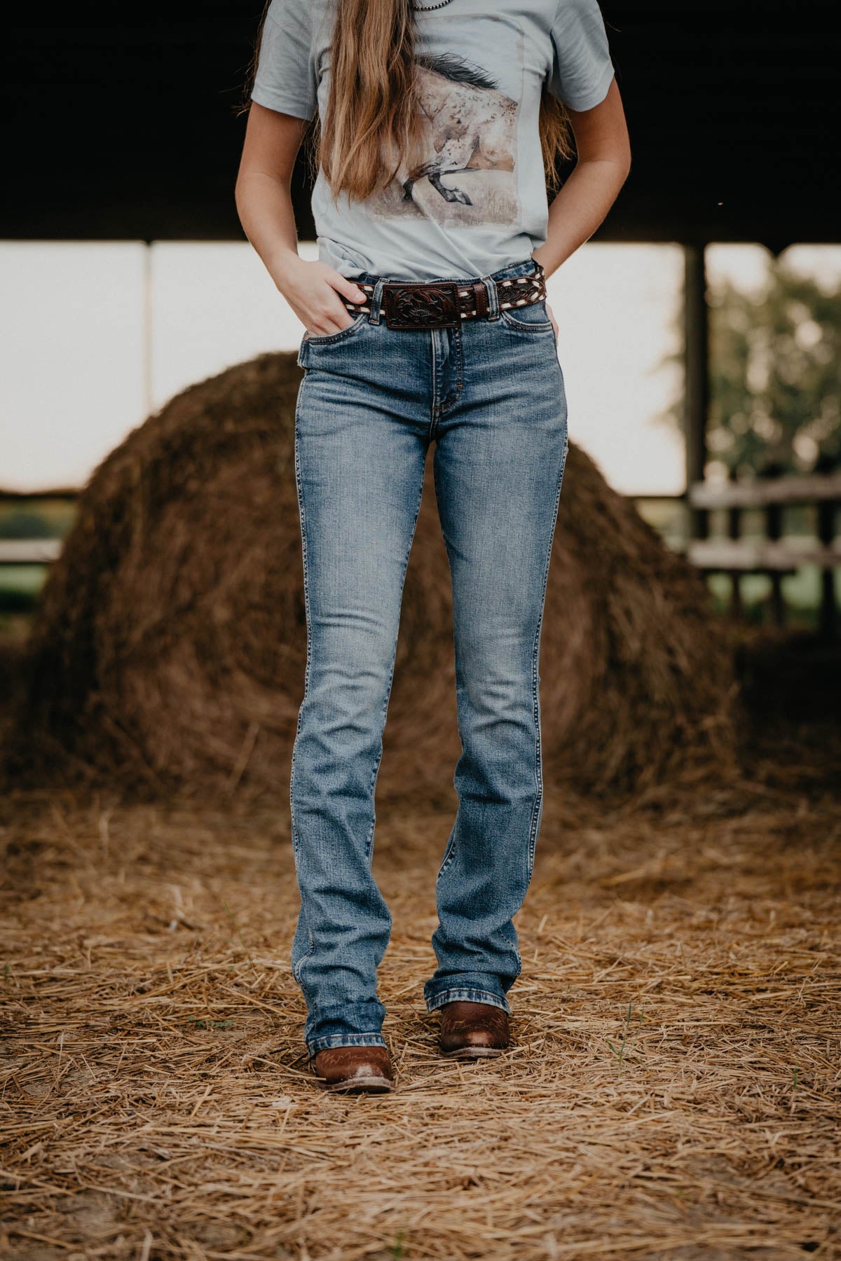 'Abigail' Retro High Rise Slim Bootcut Jean by Wrangler