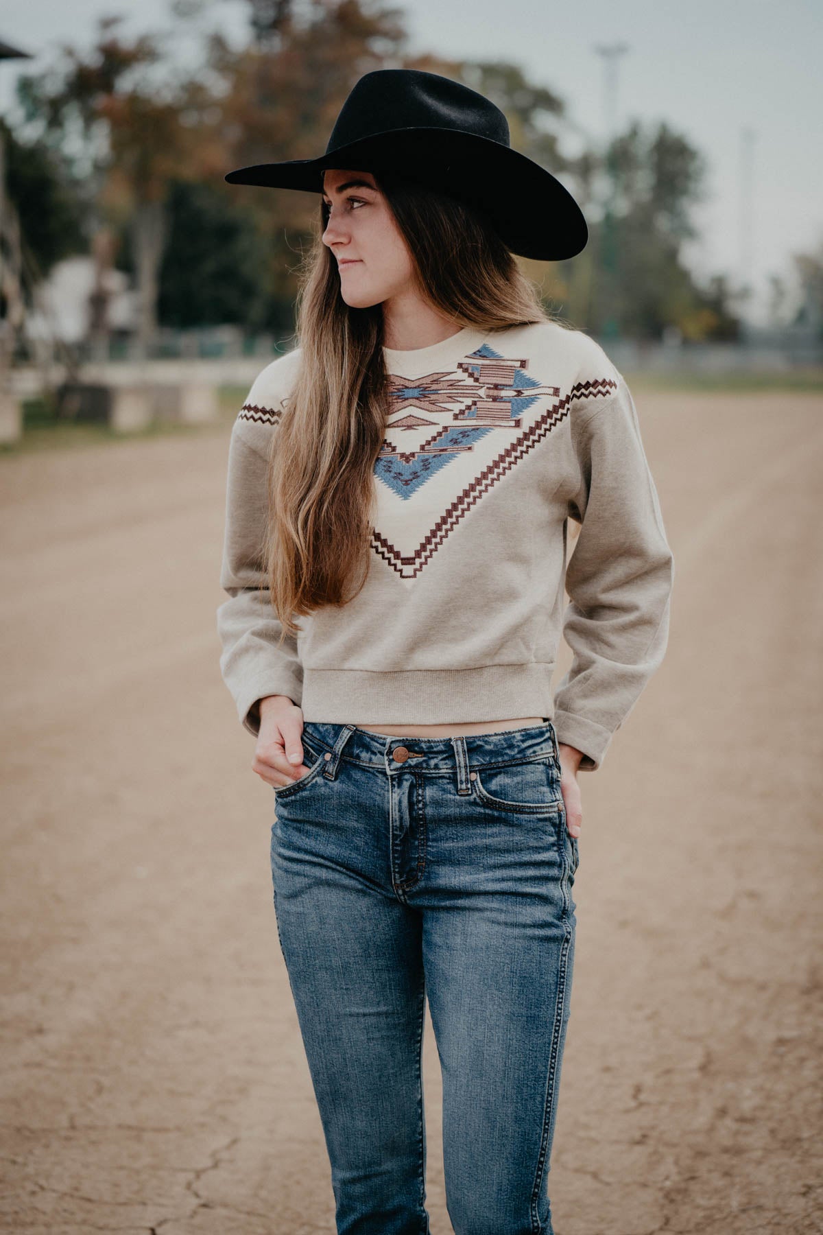 'Brindle' Ariat Women's Embroidered Chimayo Retro Pullover (XS - XXL)