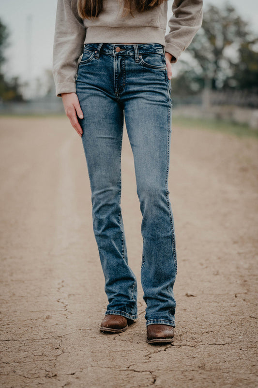 'Abigail' Retro High Rise Slim Bootcut Jean by Wrangler (1 34/32 Only)
