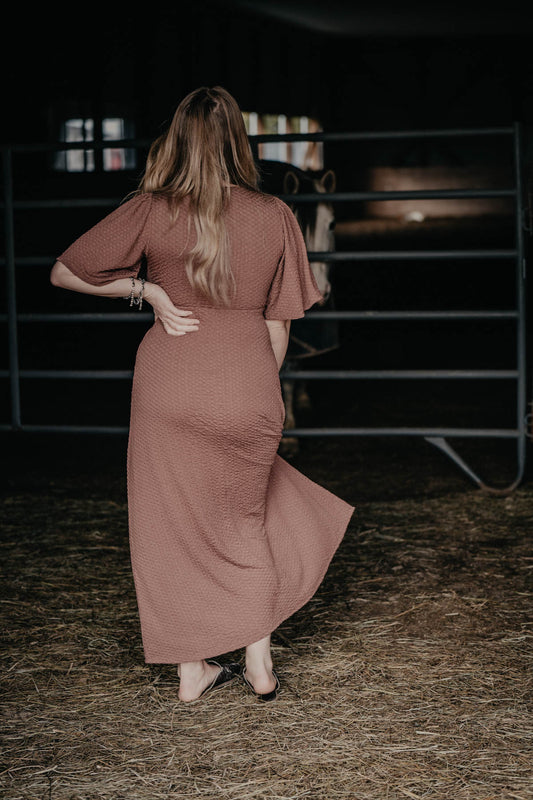 'Nelle' Whipped Mocha Midi Dress (XS - XL)