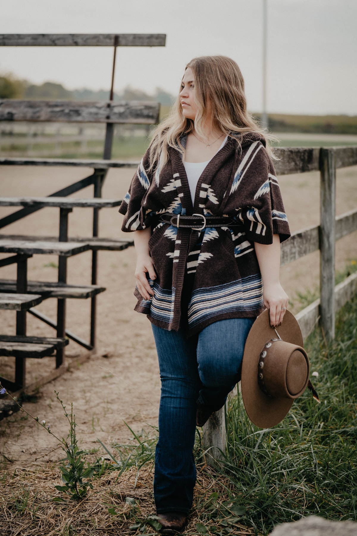 'Ortega' Women's Ariat Chimayo Poncho Sweater (S/M & L/XL)