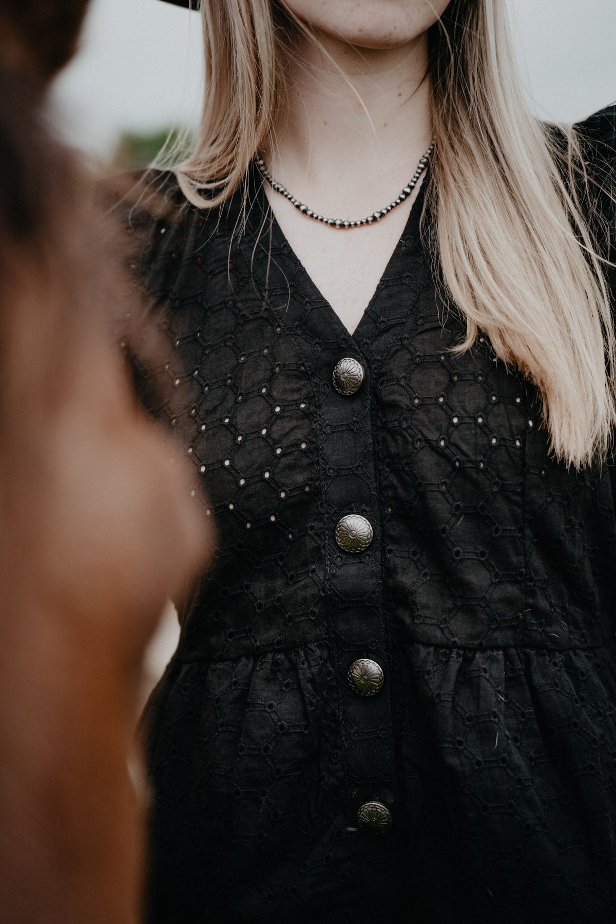 'Nora' Women's Eyelet Blouse (1 XS & 1 XXL Only)