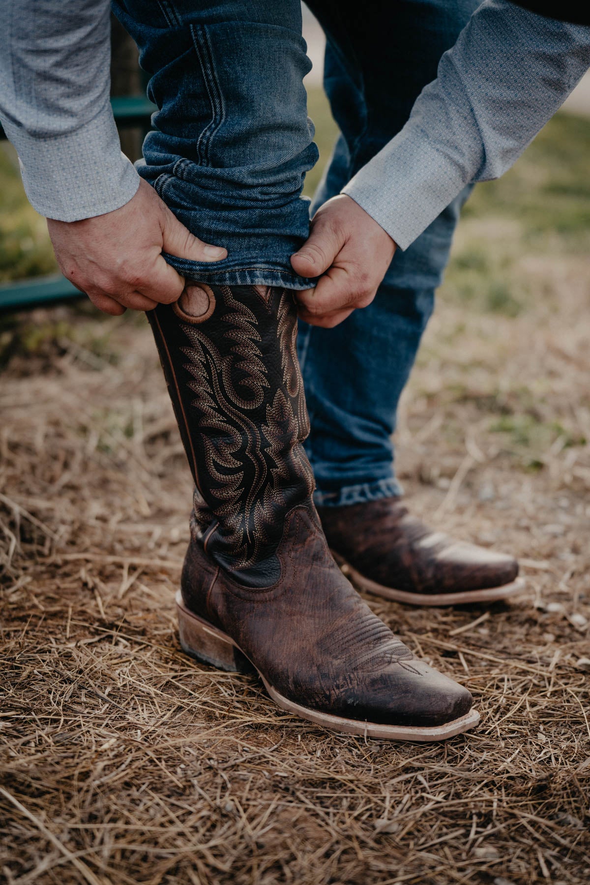 Men's Ariat 'Ringer' Cowboy Boots (8.5EE & 11EE ONLY) {Dusted Wheat}
