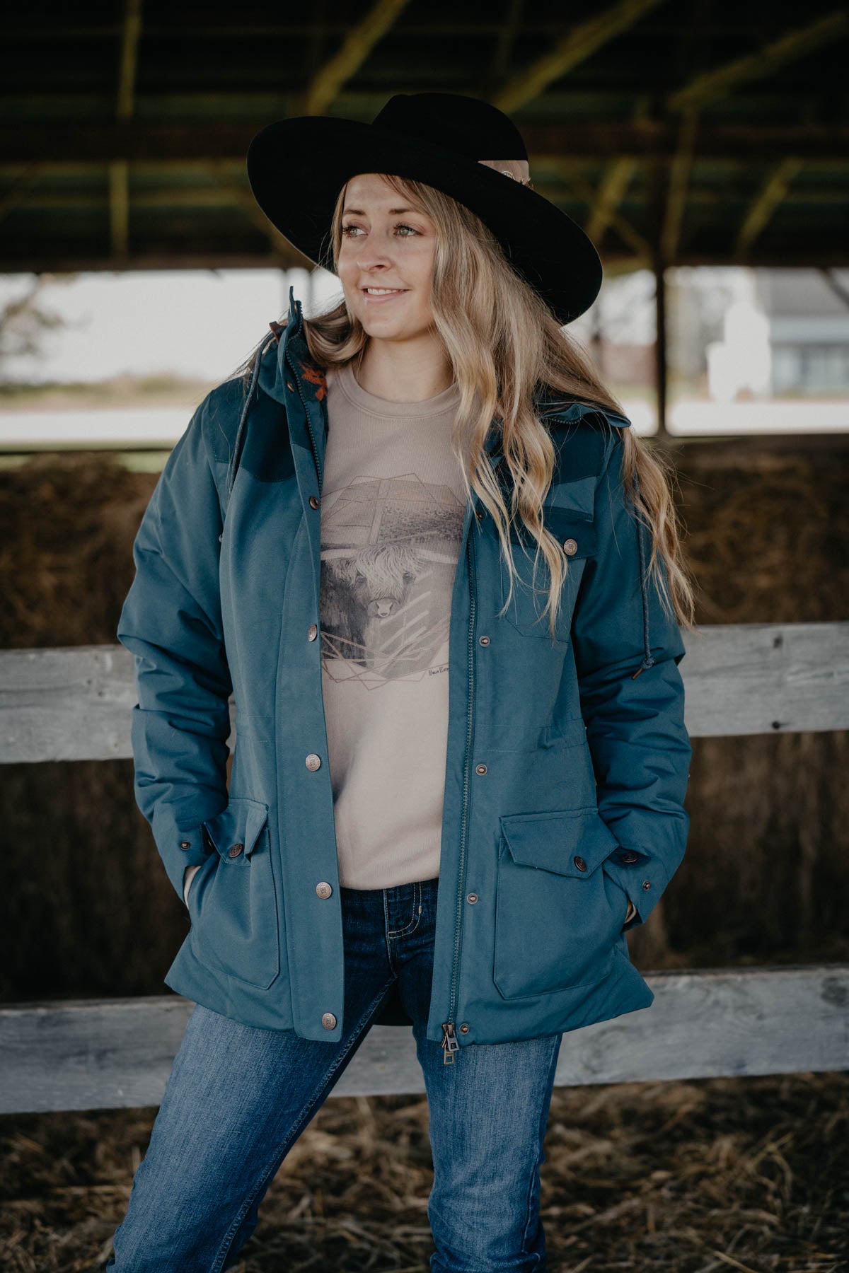 'Isle of Pines' Women's CINCH Green Winter 'Barn Coat' (XS - XXL)