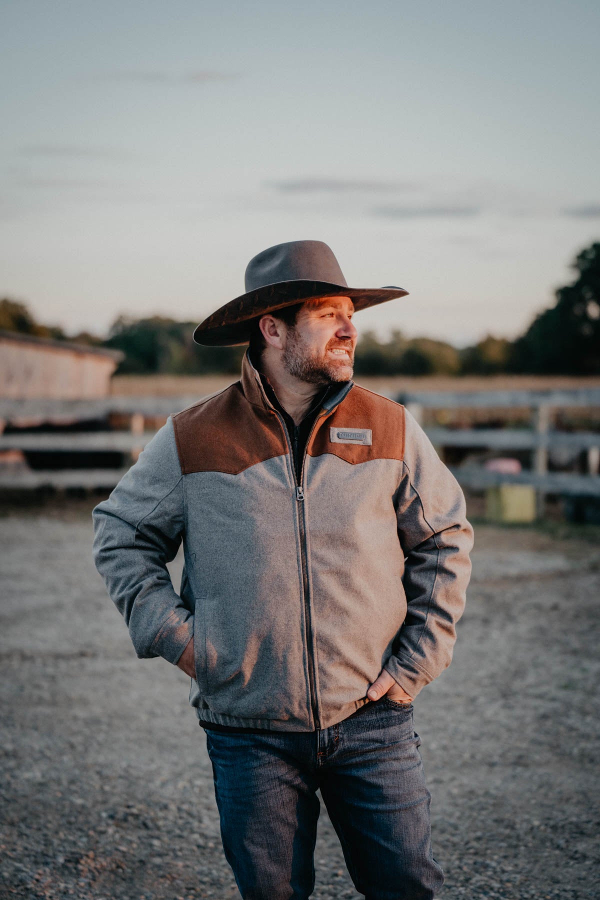 Men's CINCH Grey 'Wooly' Jacket (S - XXL)
