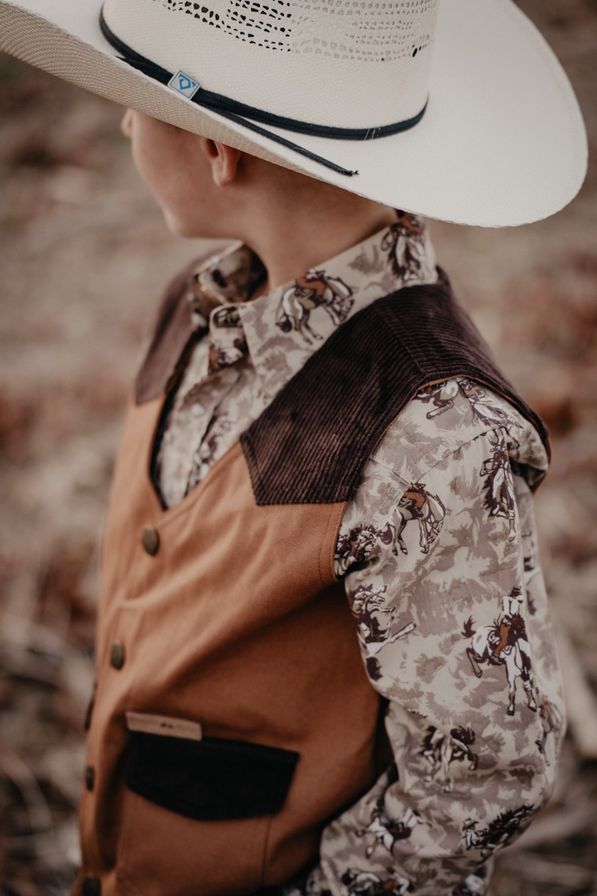 Kids 'Rodeo' Corduroy & Canvas Vest (2 Colours)