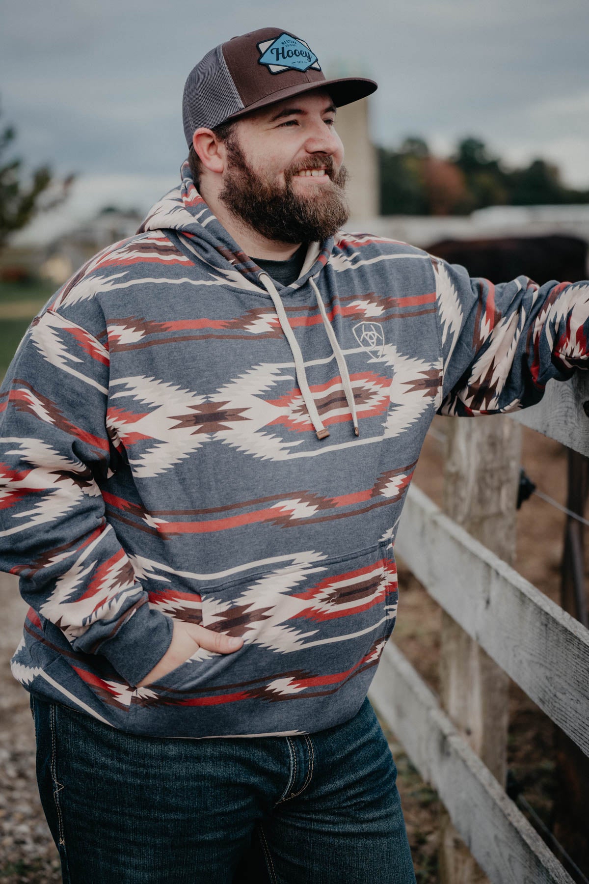 Men's Ariat Navy Chimayo Hoodie (S - XXL)