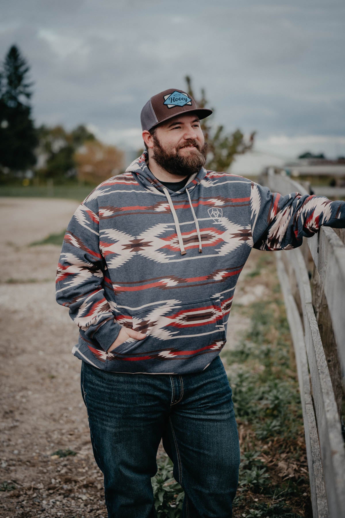 Men's Ariat Navy Chimayo Hoodie (S - XXL)