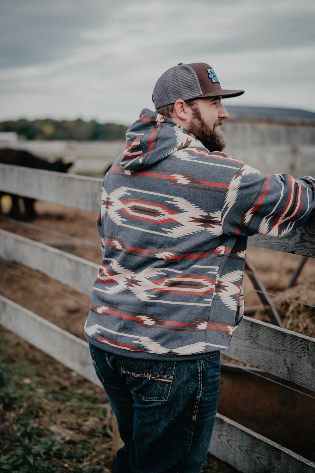 Men's Ariat Navy Chimayo Hoodie (S - XXL)