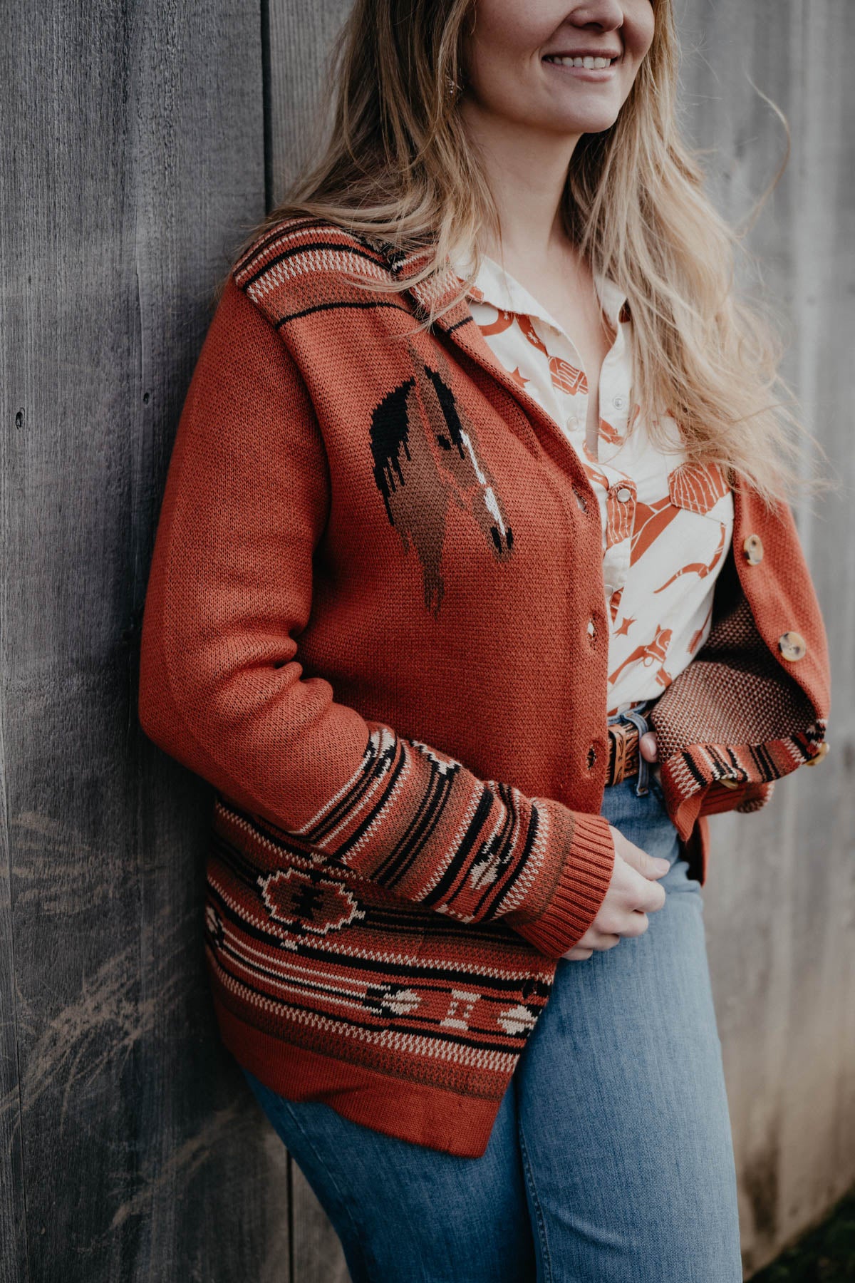 'Avalon' Vintage Inspired Horse Cardigan (3 Colours; S - XXL)