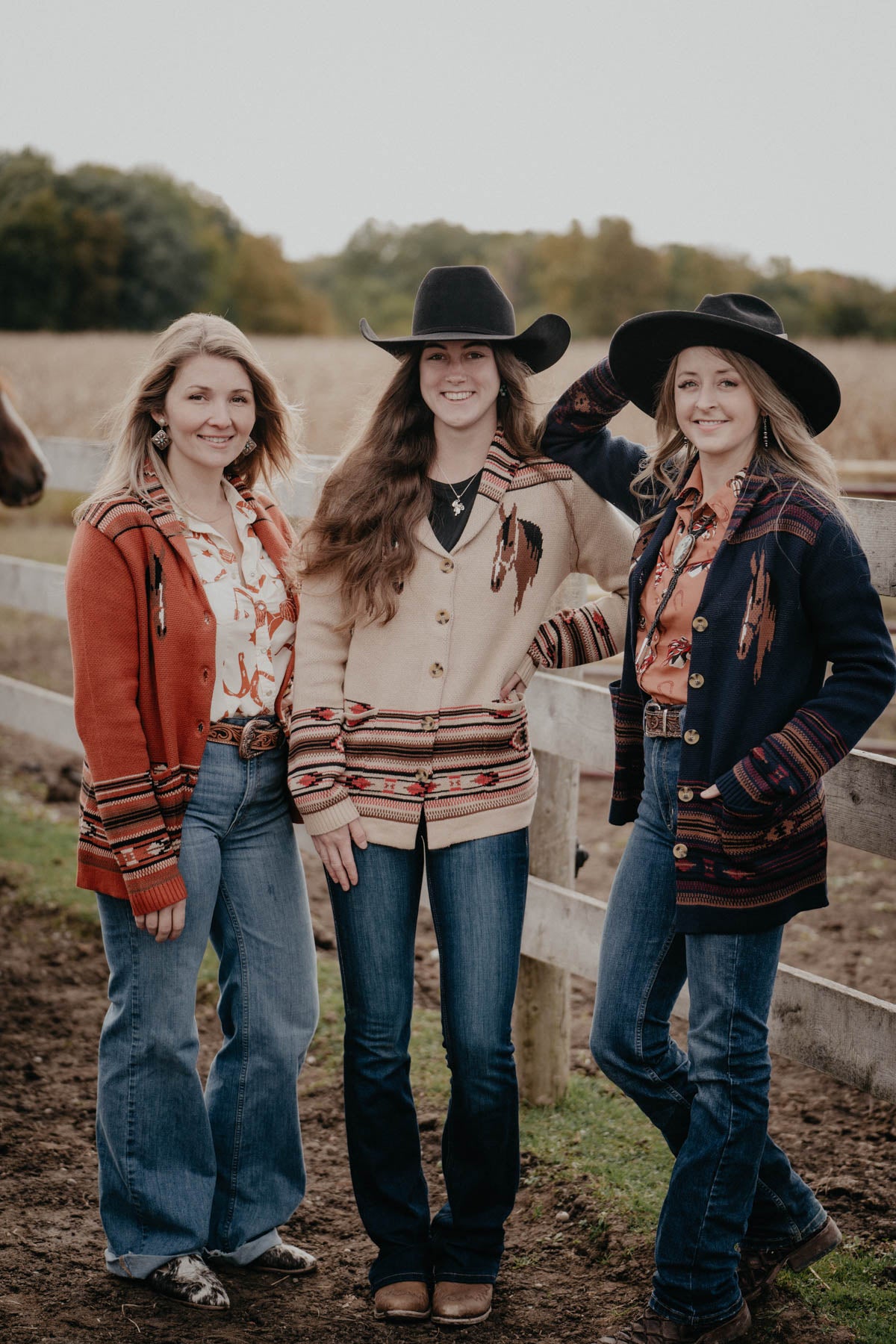 'Avalon' Vintage Inspired Horse Cardigan (3 Colours; S - XXL)