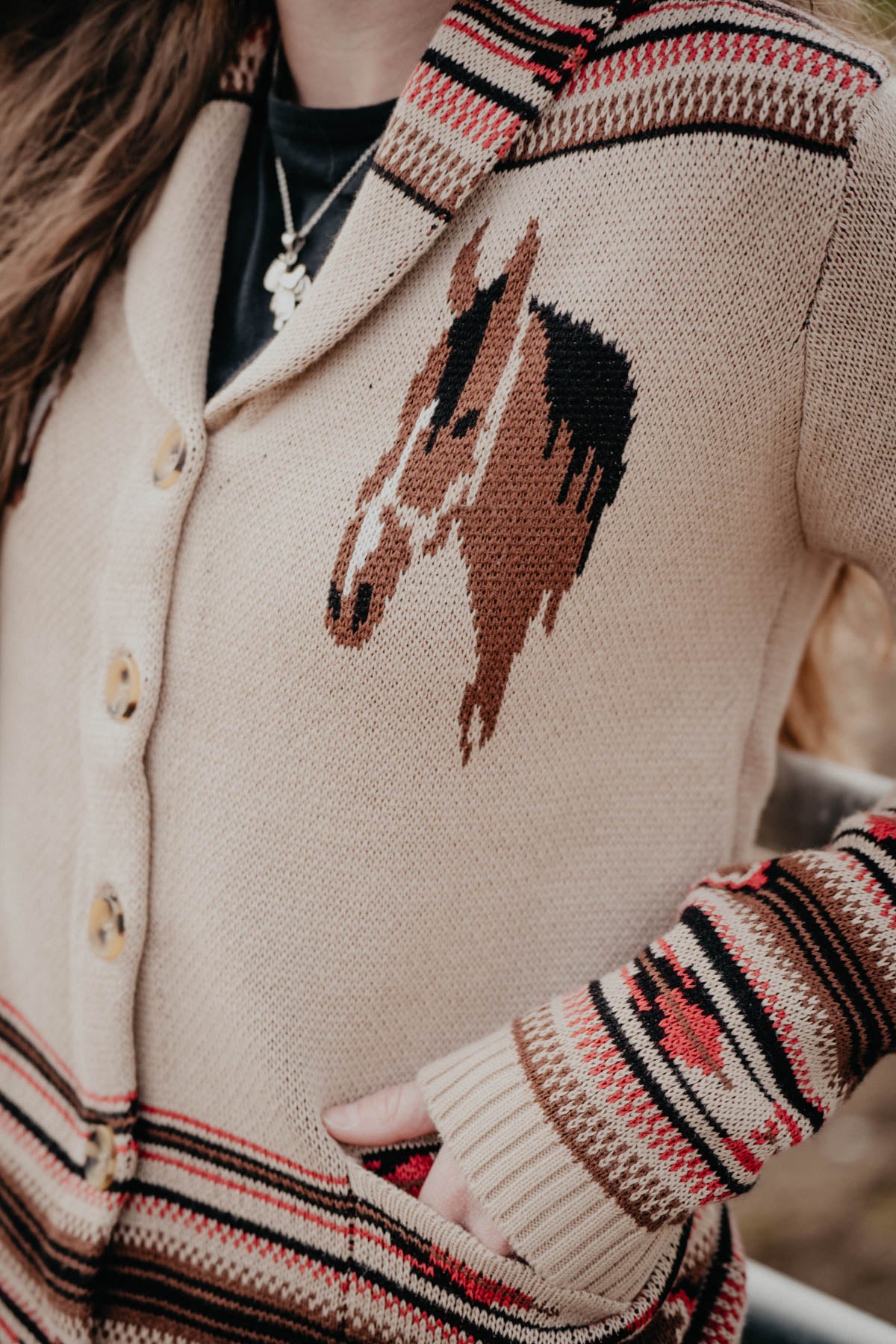 'Avalon' Vintage Inspired Horse Cardigan (3 Colours; S - XXL)