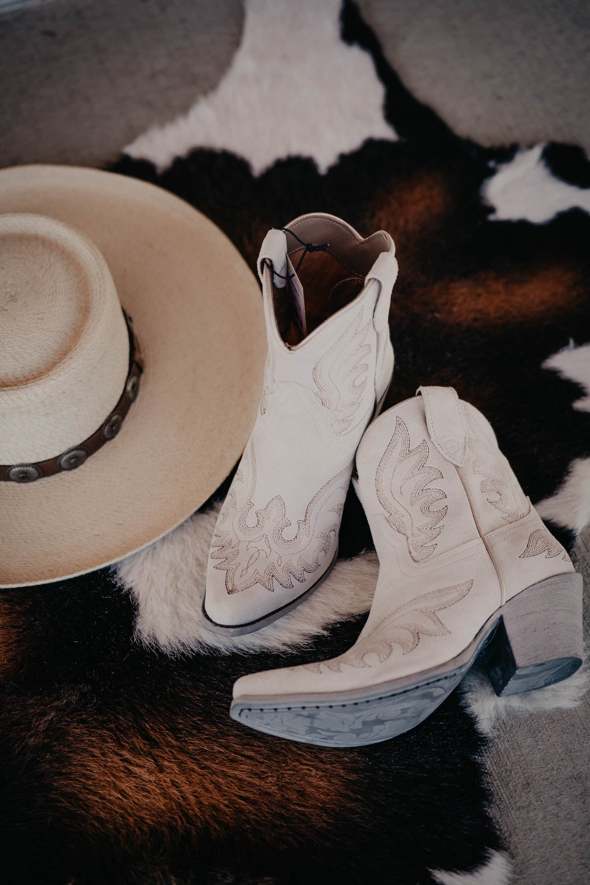 Ariat 'Chandler' Suede Bootie {Cloud White}