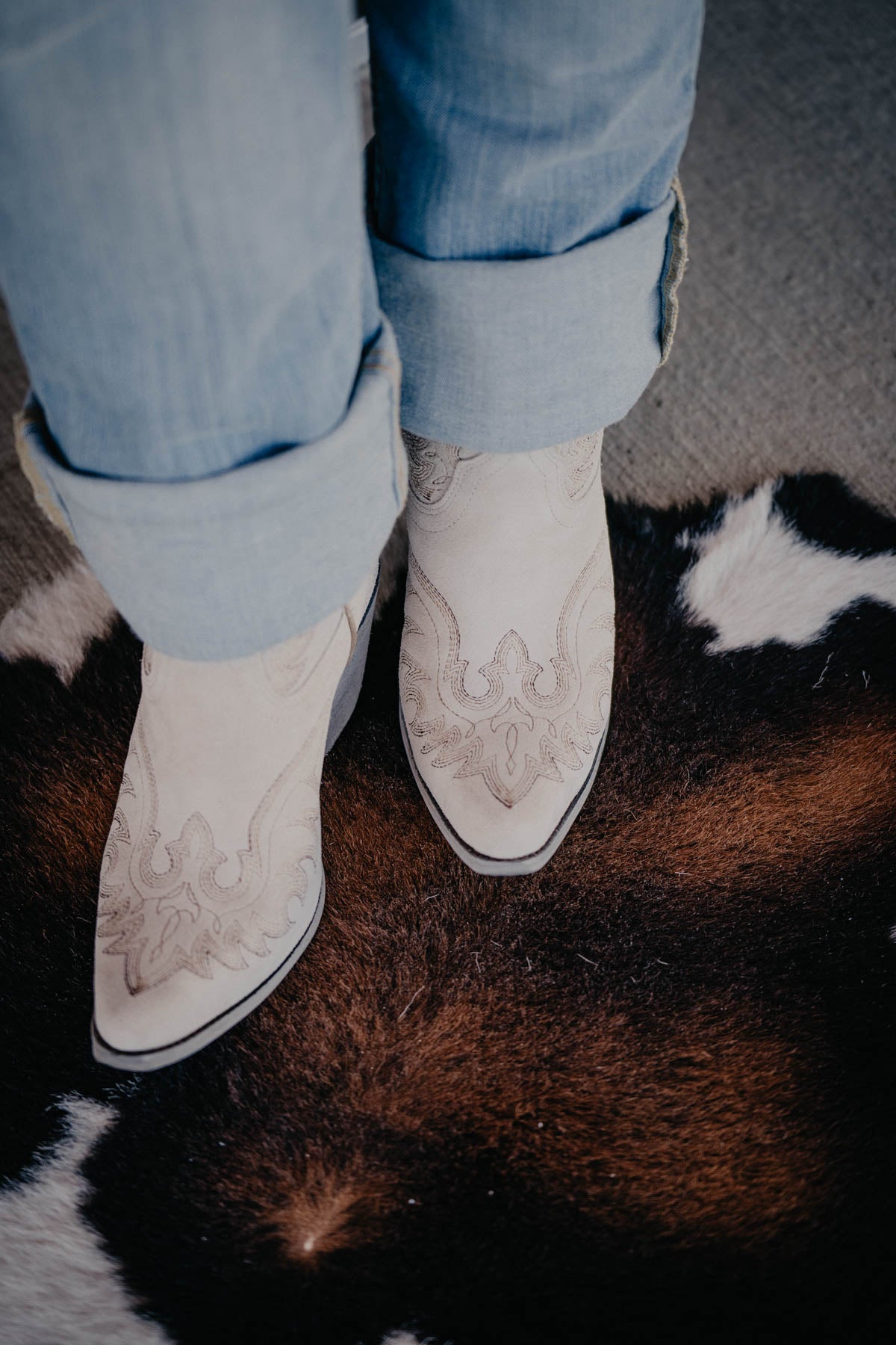 Ariat 'Chandler' Suede Bootie {Cloud White}