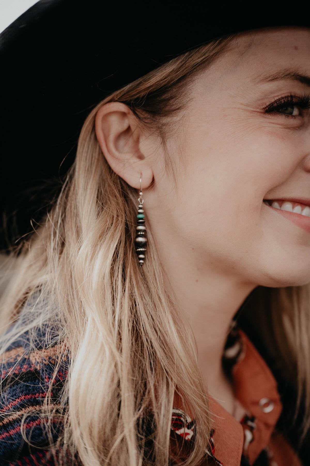 Navajo Pearl Stick Earrings