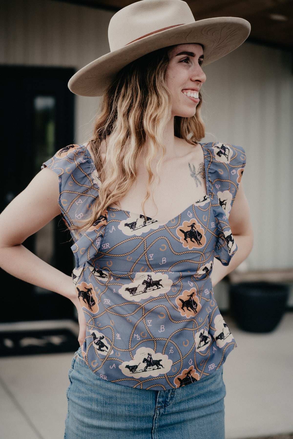 'Lasso Lady' Blouse (XS-2X)