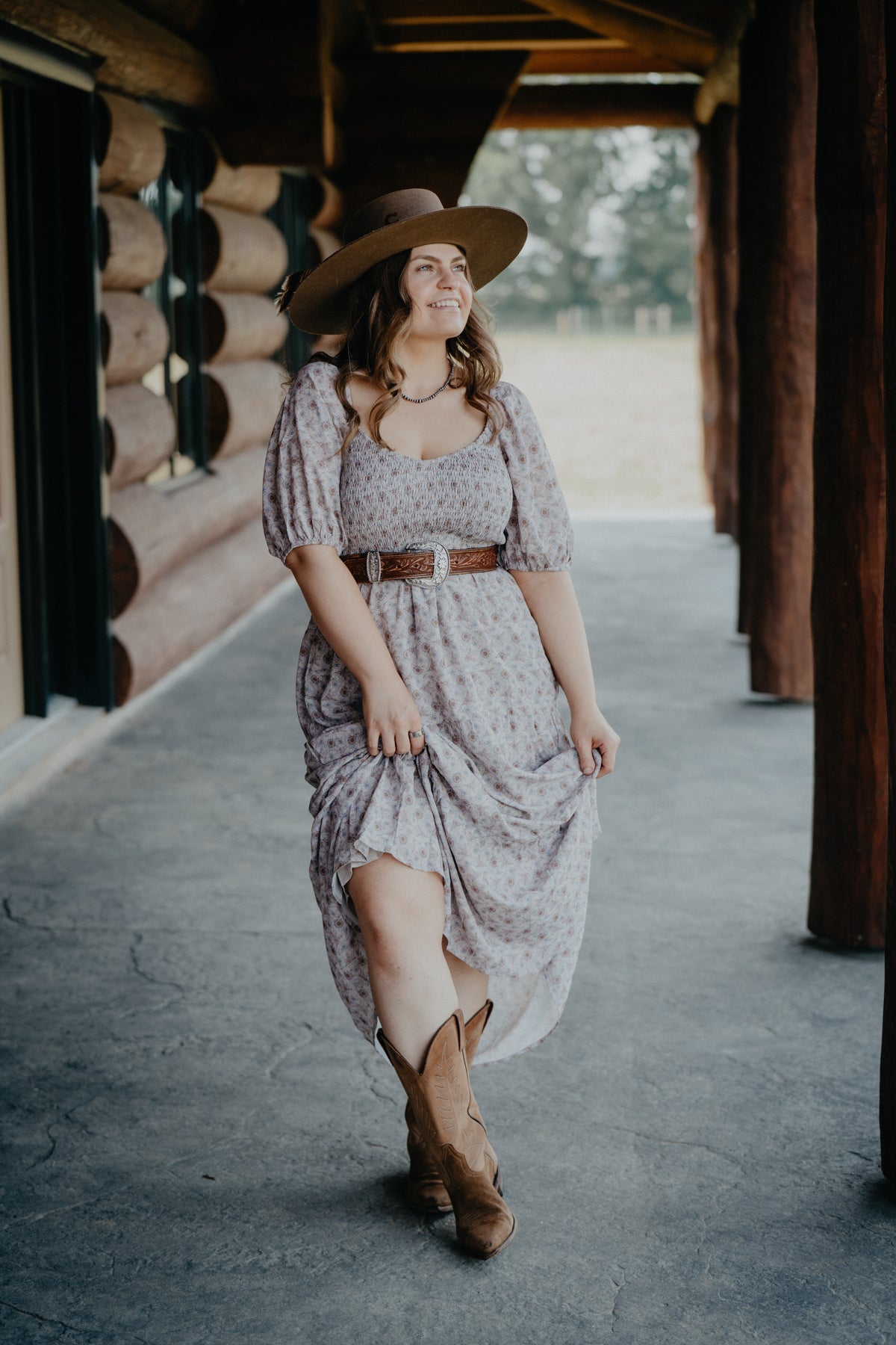 'Lucy' Paisley Print Tiered Midi Dress (S-L)