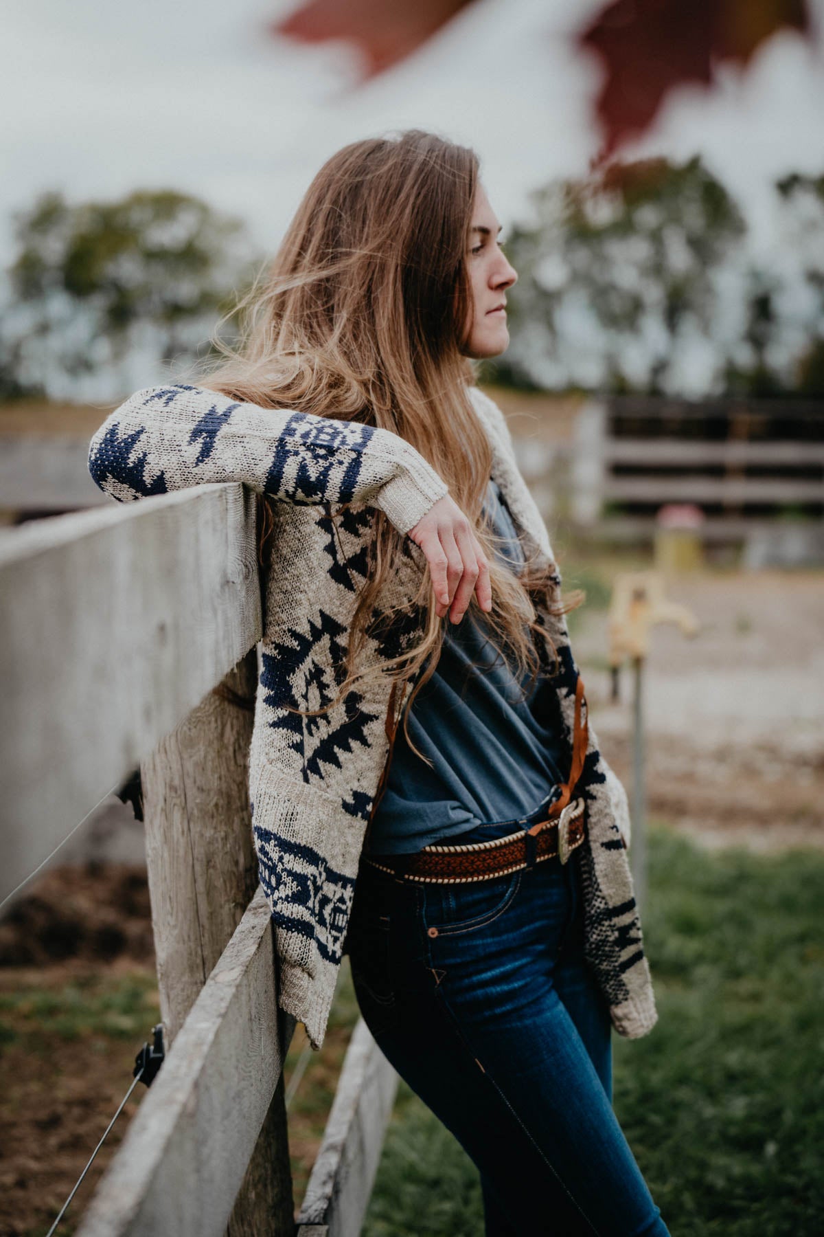 'Odessa' Navy and Cream Aztec Cardigan (S-XXL)