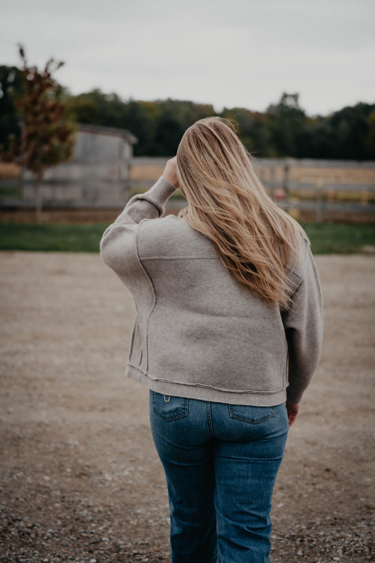 'Camden' Cropped Grey Cardigan Shacket (S - XXL)