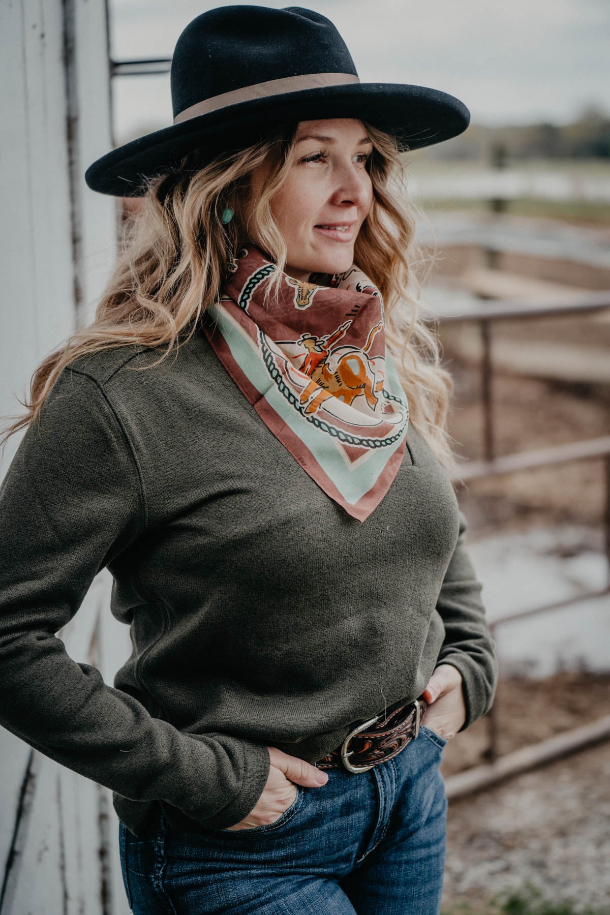 'Pinecrest' Women's CINCH Olive 1/4 Zip Sweater (XS - XXL)