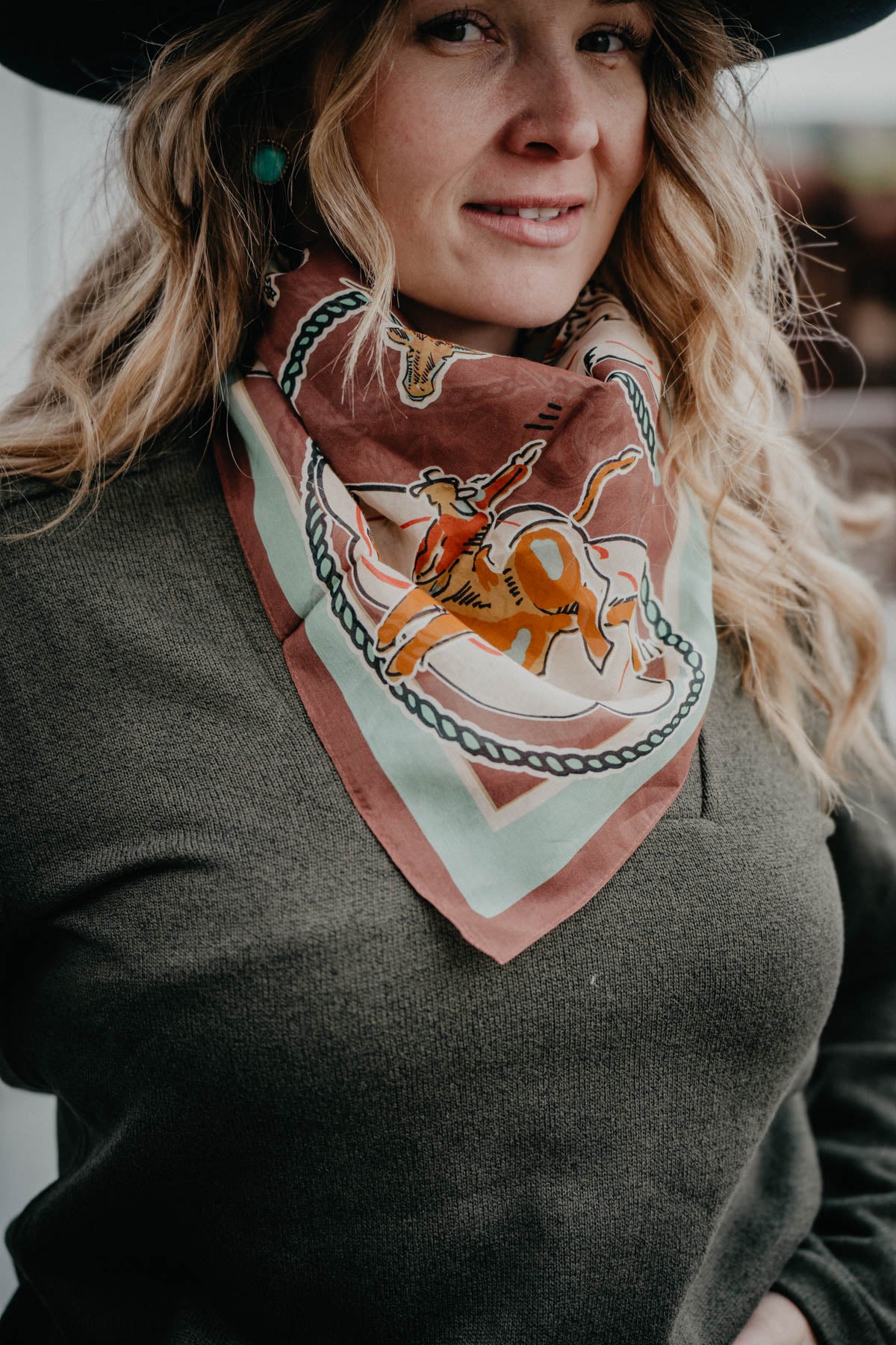 Retro Roping Shortie Wild Rag