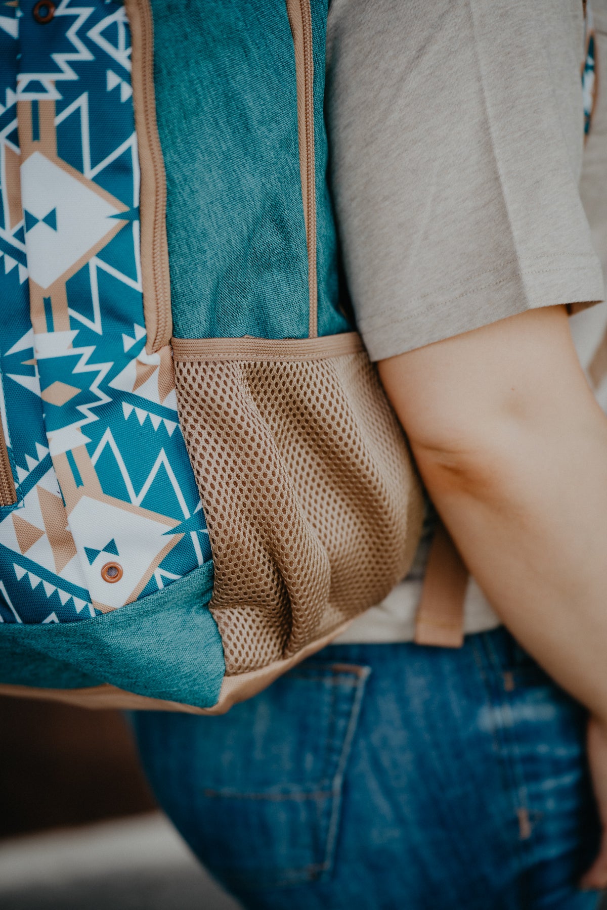 Rockstar Hooey Aztec Teal/Tan Aztec Backpack