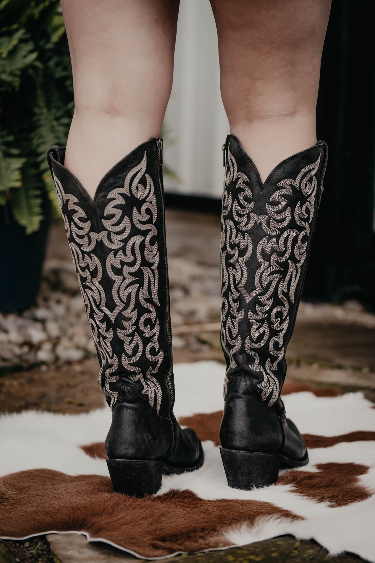 "Allie" Tall BLACK Leather Boots by Liberty Black {B & C Calf Widths}