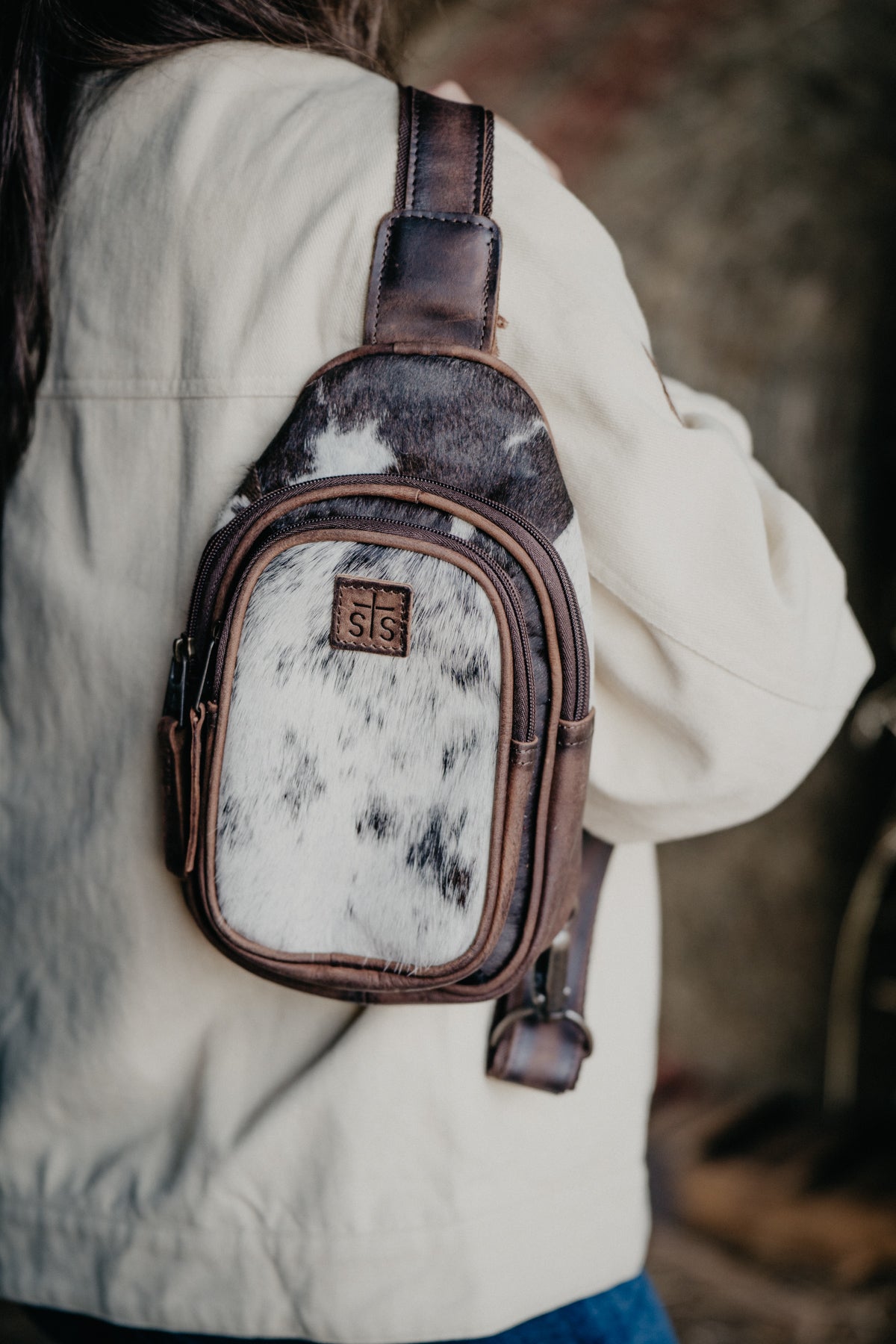 Cowhide Sojourner Sling Bag by STS Ranchwear
