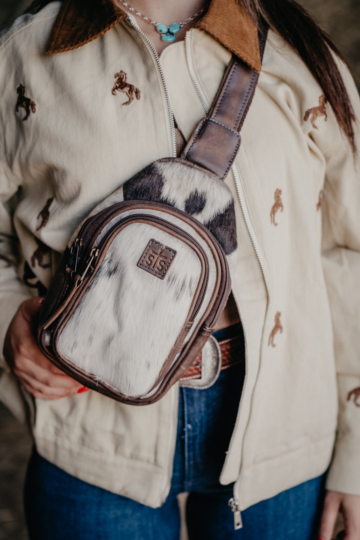 Cowhide Sojourner Sling Bag by STS Ranchwear