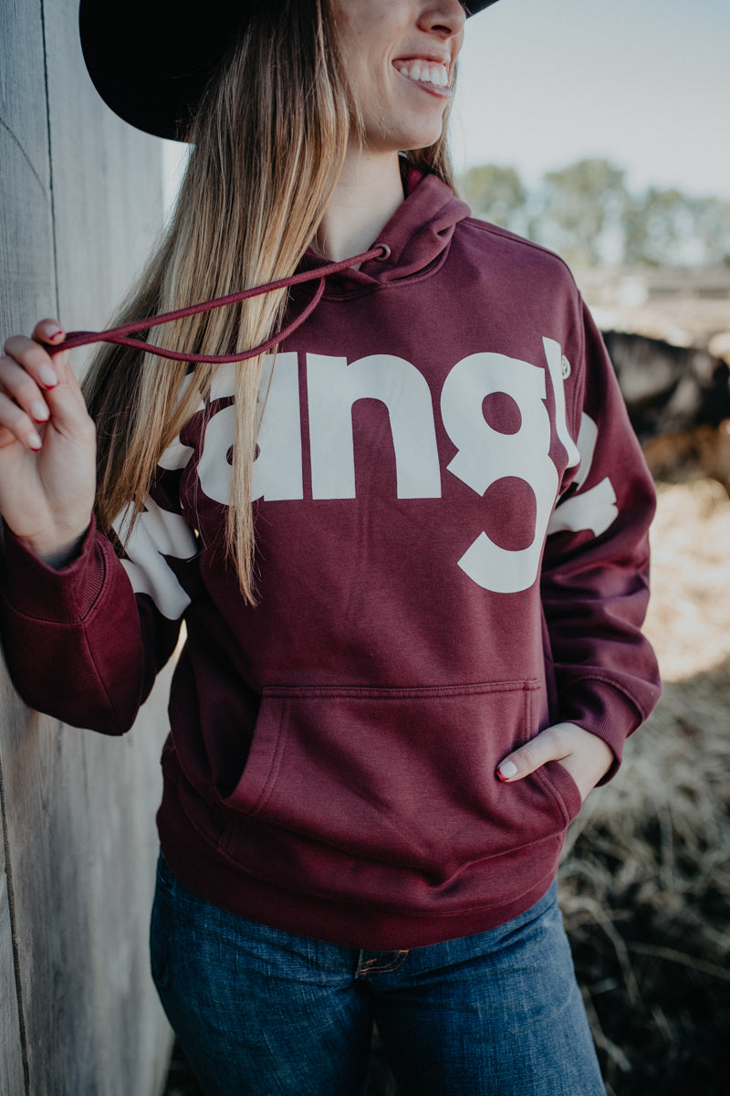 'Port' Burgandy Wrangler Retro Hoodie (XS-XXL)