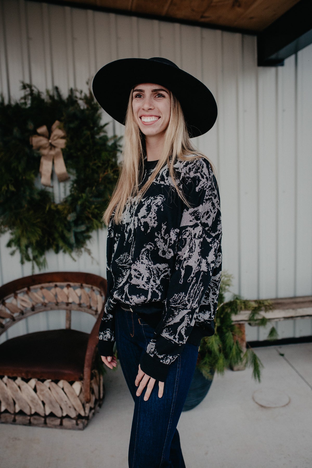'Rhinestone Cowboy' Reversible Sweater (S/M & L/XL)