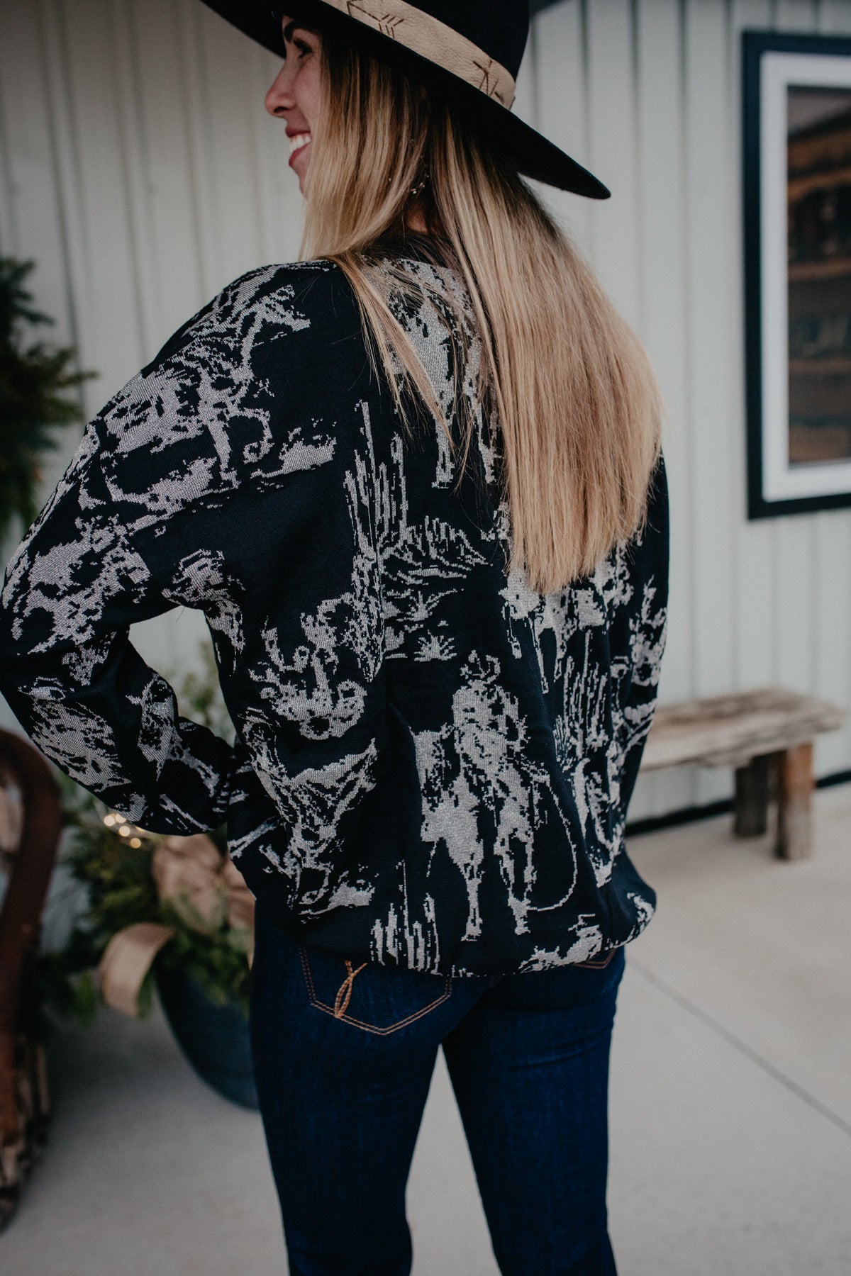 'Rhinestone Cowboy' Reversible Sweater (S/M & L/XL)