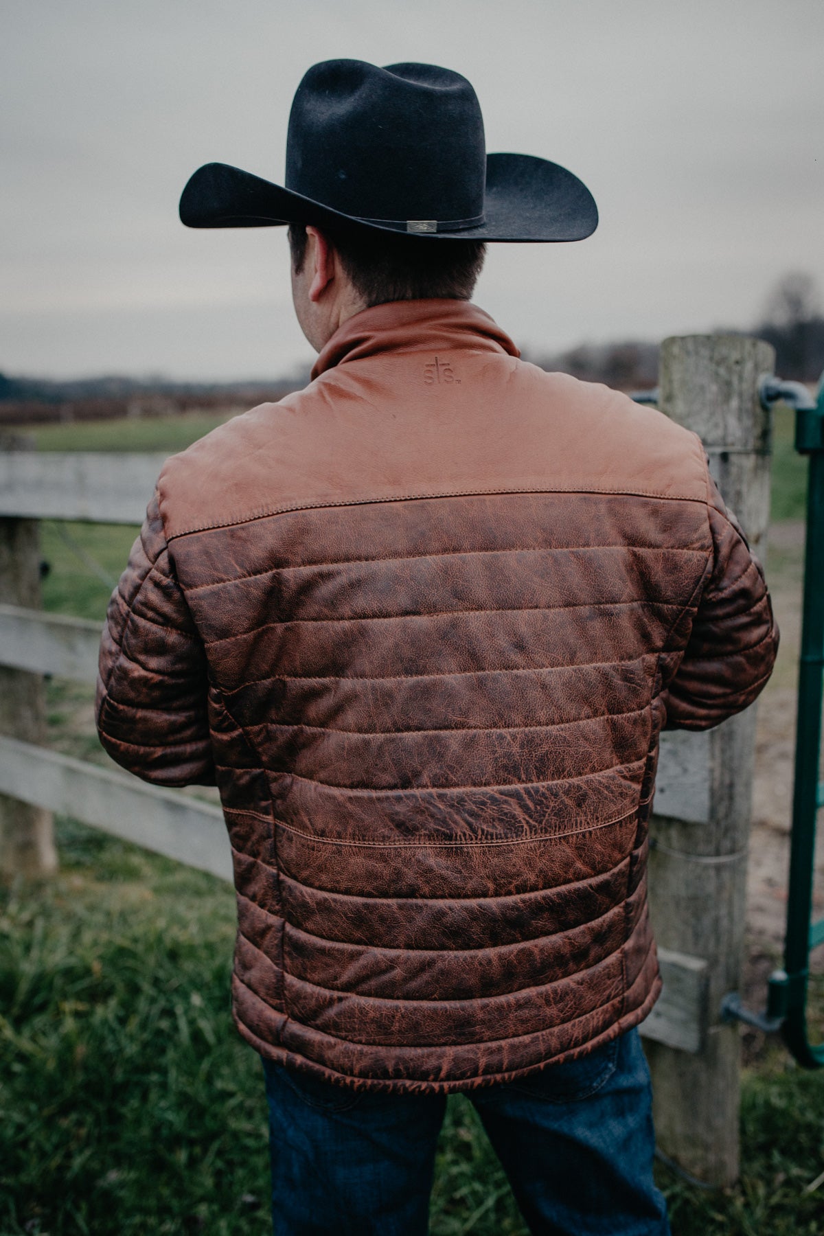'Clyde' Men's Tobacco Puff Leather Jacket by STS Ranchwear (M - XXL)