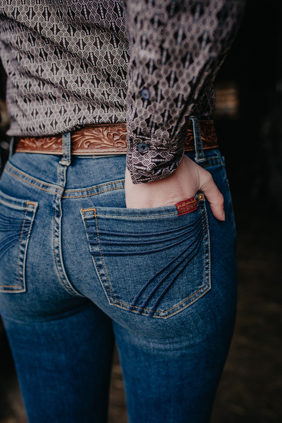 'Melrose' Dark Wash Dojo Flare Jean by 7 For All Mankind (R 34.5" Inseam) {Size 25 & 33 only}