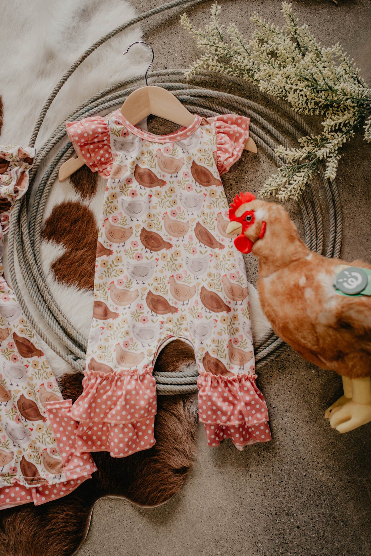 Hen Holler Infant Romper and Kids Dress (0-6M to 7-8yrs)