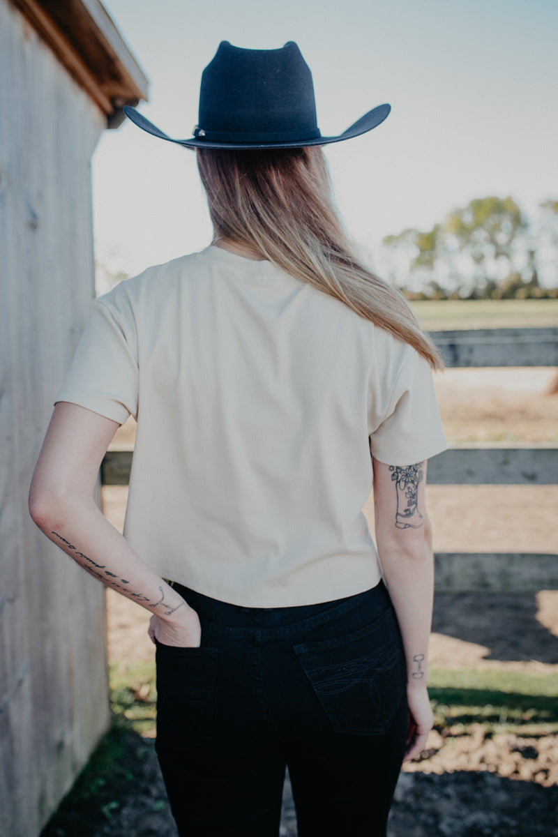 'Stella' Ariat Oyster Boot Stitch Pocket Tee (XS-XXL)